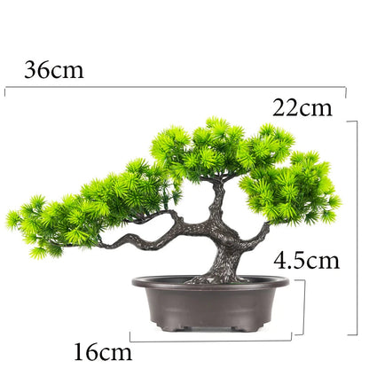 27cm Green Artificial Pine Bonsai