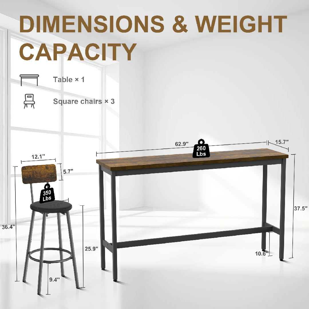 Grey Industrial Dining Set