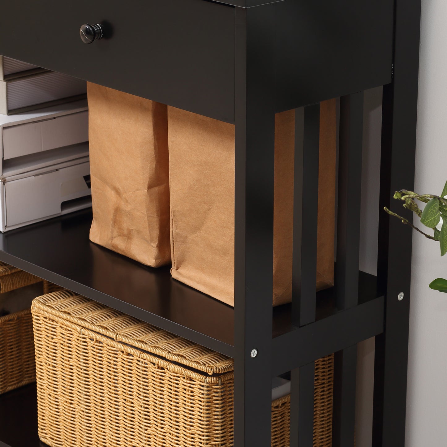 Console Hallway Table with Extra Wide Pull Out Drawer