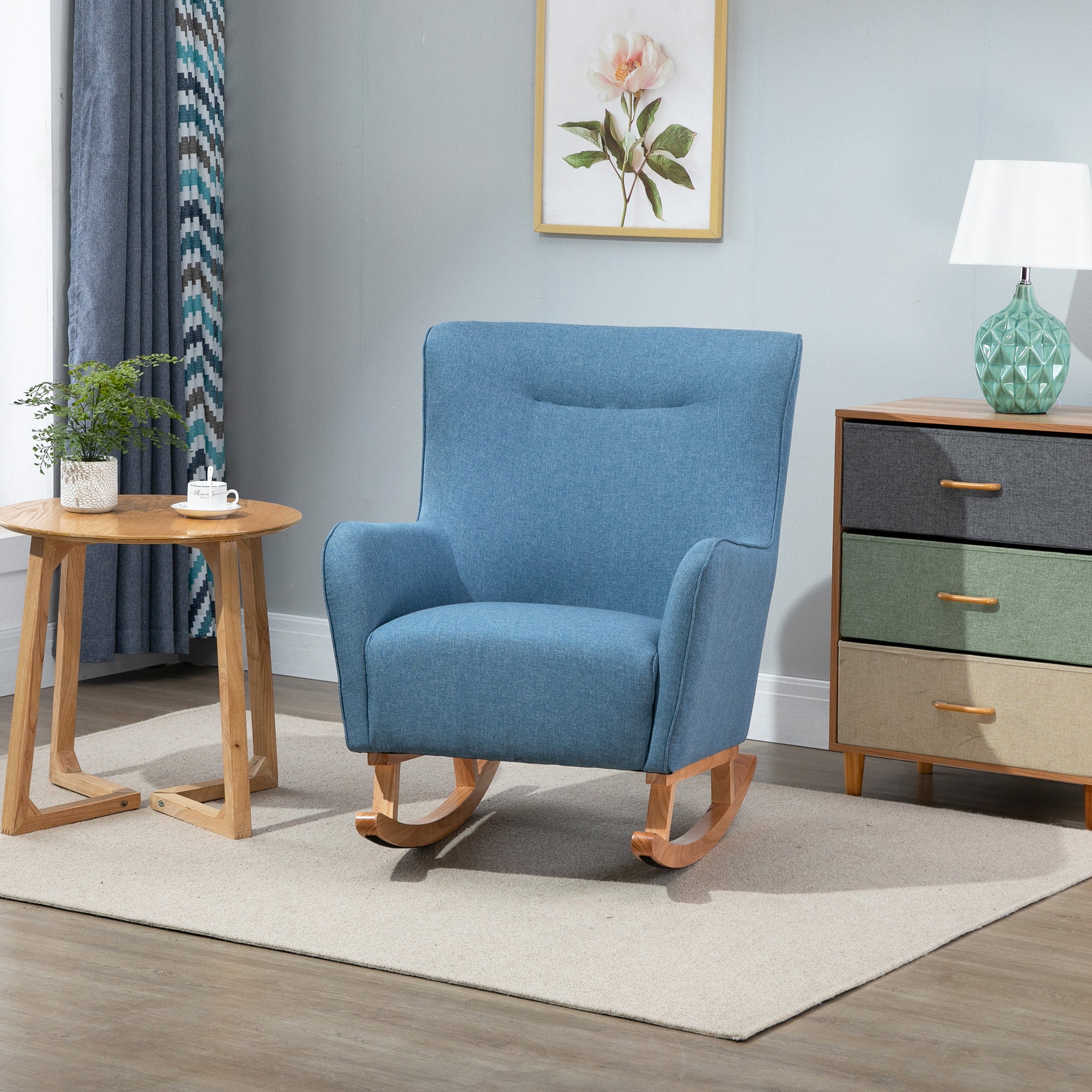 Sillón Mecedora Moderno Sofá Sillón Moderno Silla de Énfasis con Relleno Grueso