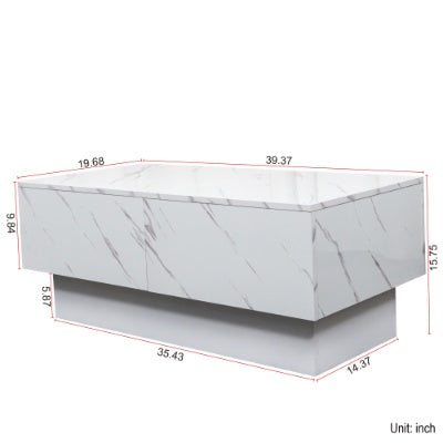 Mesa de Centro con Superficie Deslizante, Mesa Central con Compartimento de Almacenamiento Oculto, Mesa Extensible para Sala de Estar
