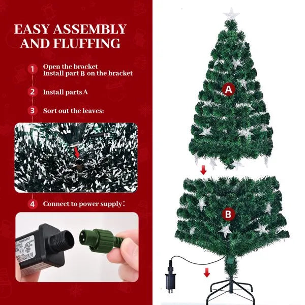 Fiber Optic Color-Changing Christmas Tree