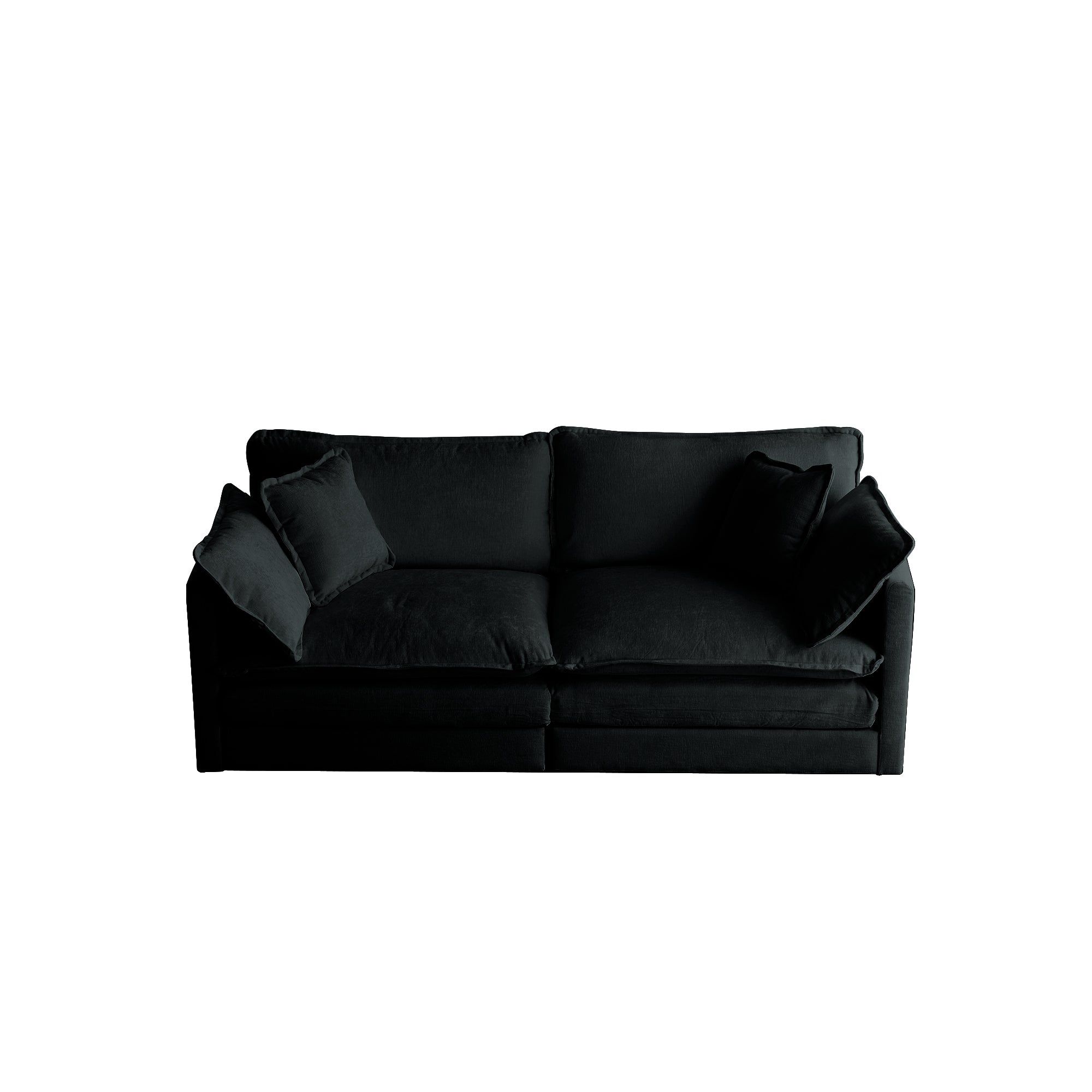 Sofá Loveseat de Tela Moderna para Sala de Estar, Tapizado de Tamaño Grande con Asiento Profundo para 2 Personas con 4 Almohadas
