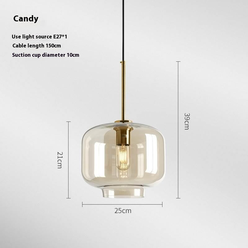 Creative Glass Chandelier Retro Restaurant Bedside Lamp