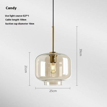 Creative Glass Chandelier Retro Restaurant Bedside Lamp