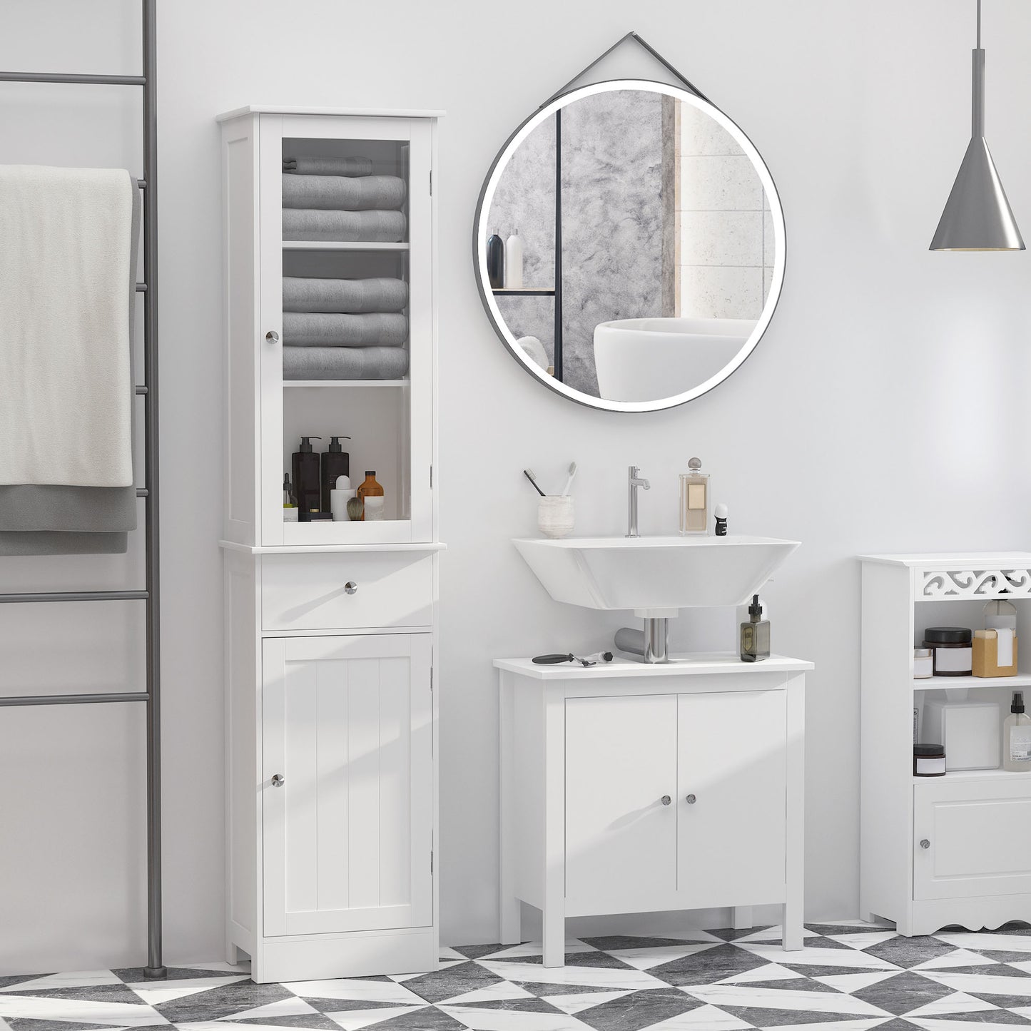 Slim Bathroom Storage Cabinet