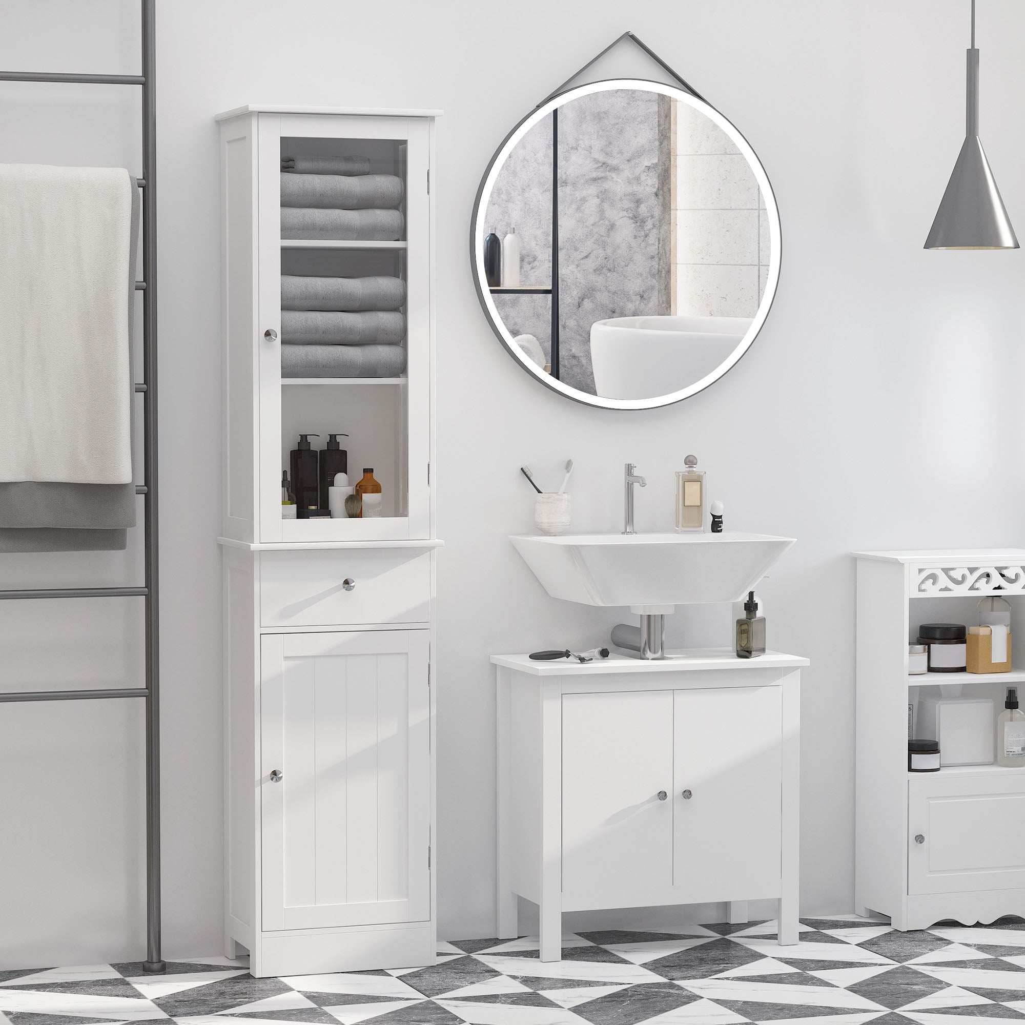 Armario de Almacenamiento para Baño Delgado