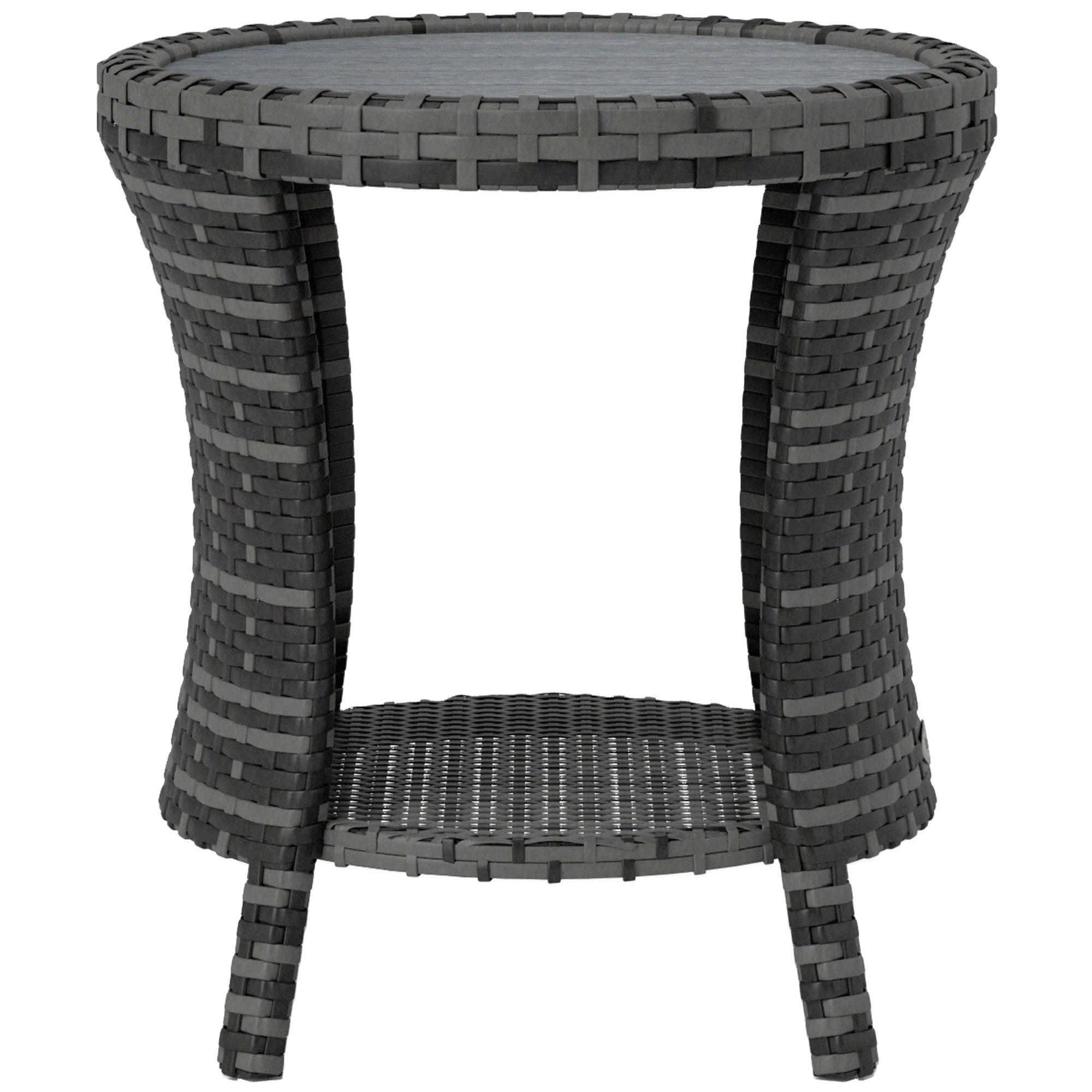 Gray Rattan Outdoor Table