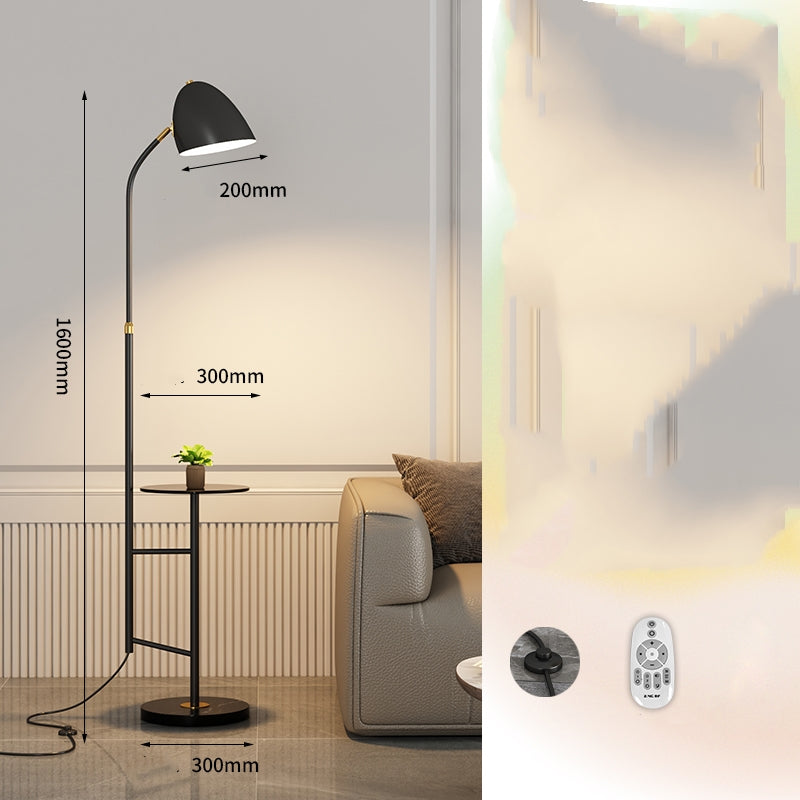 Black Marble Floor Lamp With Wireless Charging