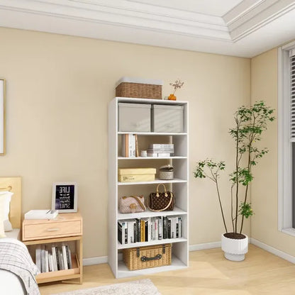 70.2"H Livelylodge Wooden Modular Closet System :Closet Organizer Modern Open Wardrobe Closet System For Bedroom&Coatroom White Finish For All Ages