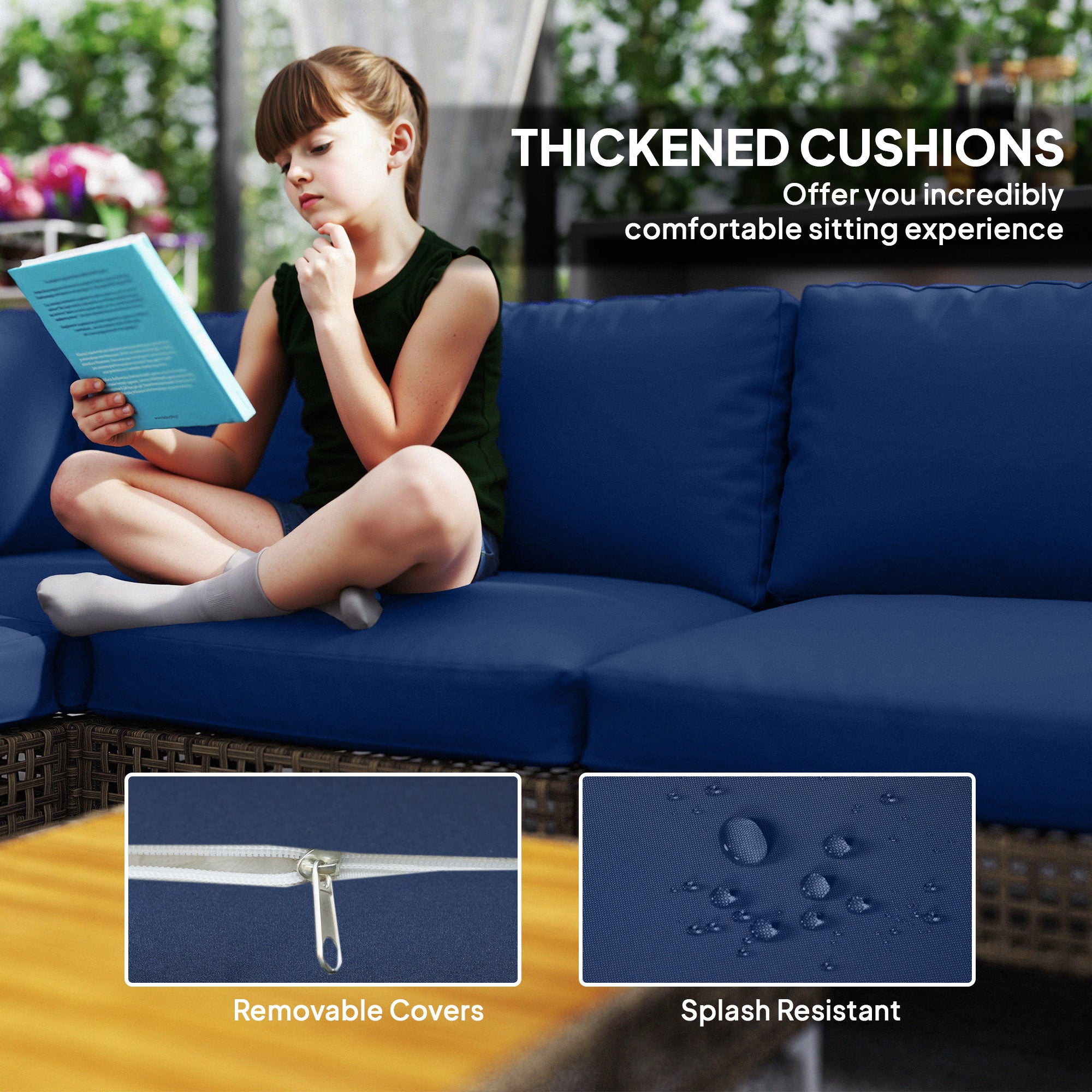 Wicker Patio Furniture Set Modular Outdoor Sectional