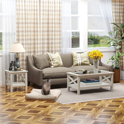 Coffee Table with Tempered Tabletop