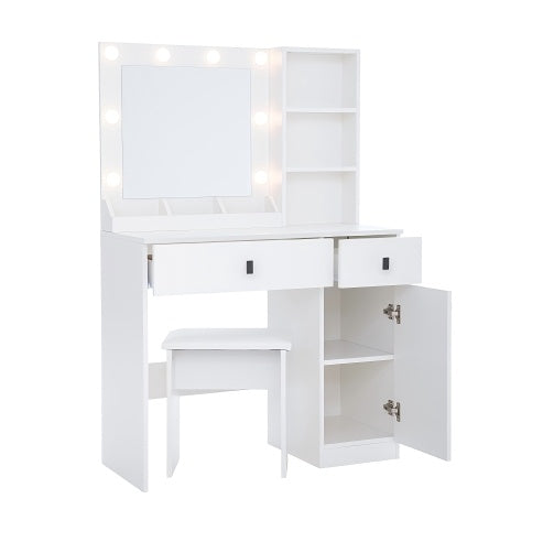White Nordic Vanity Desk