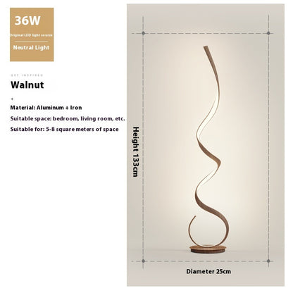 Modern And Simple Bedside Floor Lamp In The Bedroom