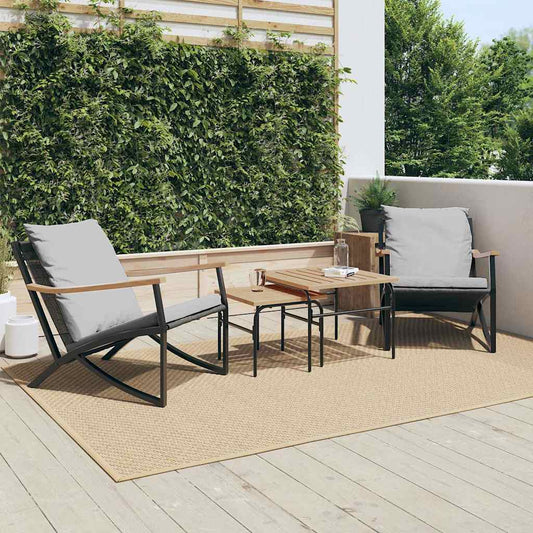 4-piece balcony furniture set with cushions,   garden bench