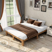 Natural Wood Platform Bed