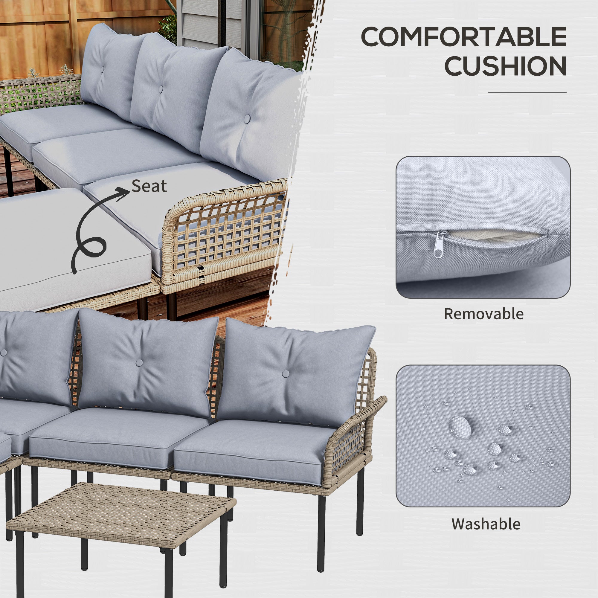 White Sleek Patio Sofa