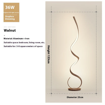 Modern And Simple Bedside Floor Lamp In The Bedroom