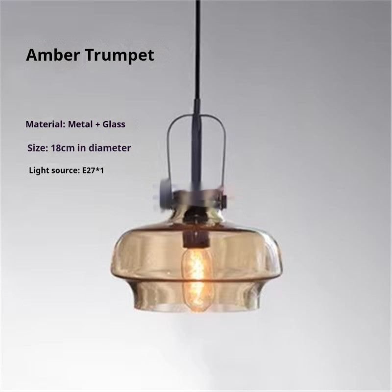 Amber Glass Bar Chandelier