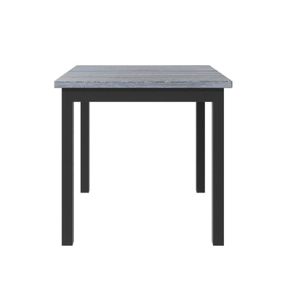 TOPMAX 5-Piece Counter Height Dining Set, Wood Table  Chairs Stools W Footrest