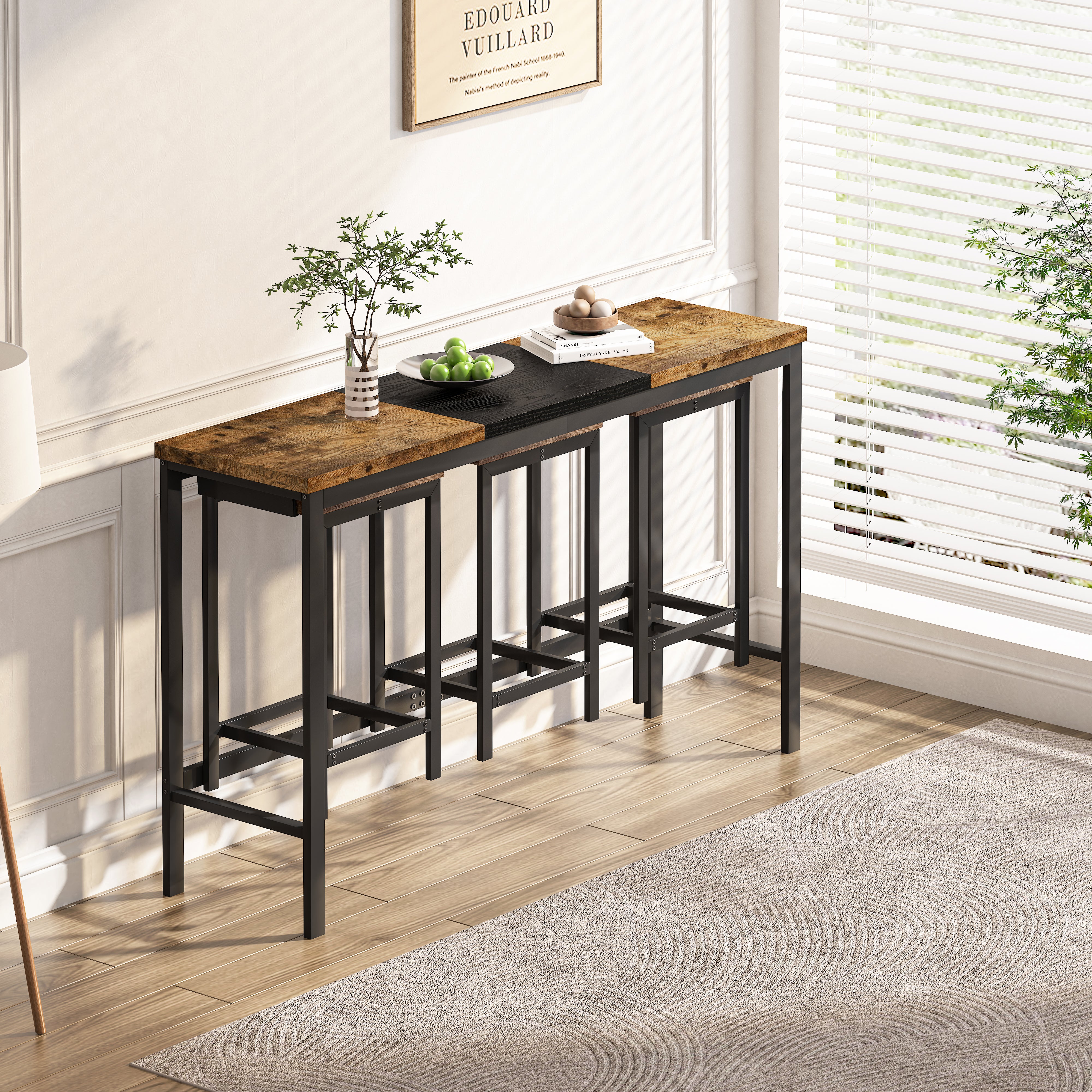 Natural Black Dining Table