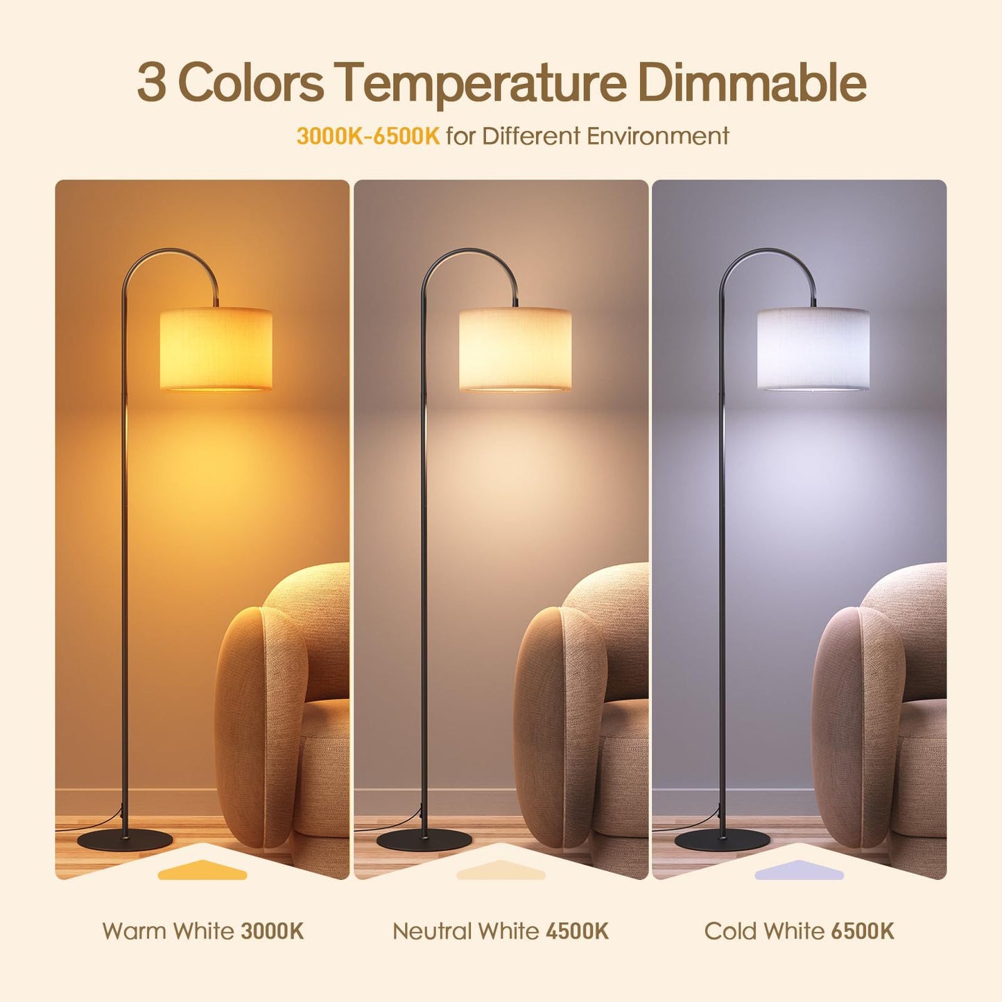 New Modern Simple Bedside Cloth Floor Lamp Floor Table Lamp