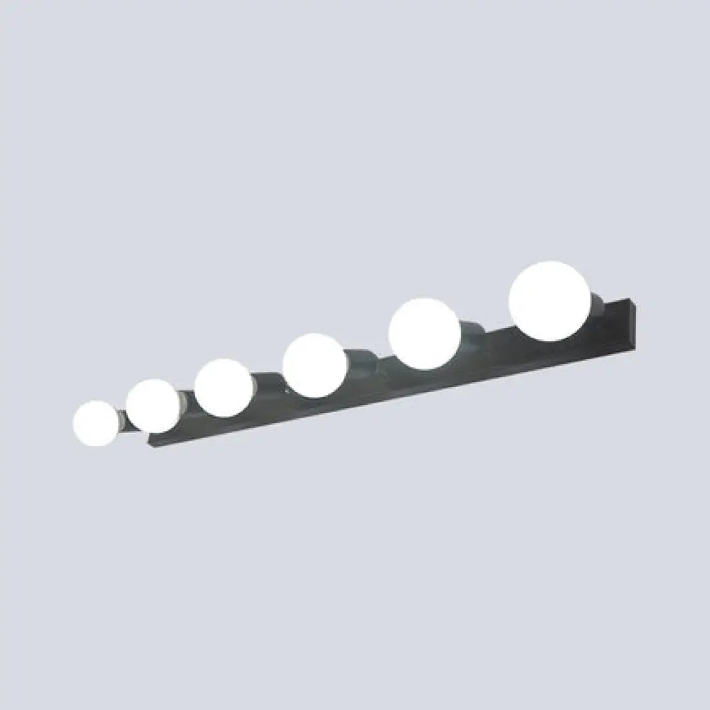 ديكوربايتس™ ثريا حائطية لغرفة النوم بثلاثة أرباع الرأس بلمسة نهائية معدنية بسيطة مع لمبة مكشوفة - أسود/أبيض