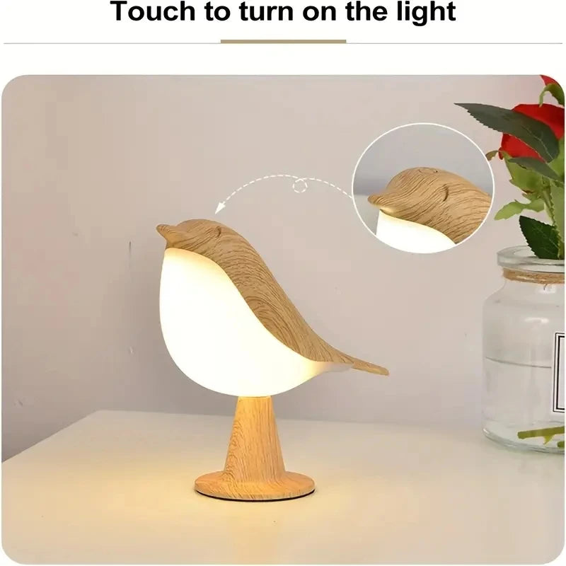 3 Colour Wooden Bird Night Light