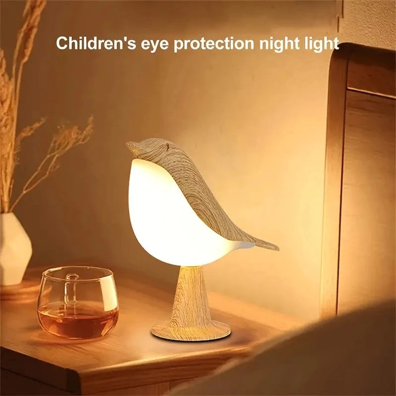 3 Colour Wooden Bird Night Light