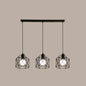 3-Light Birdcage Multi Pendant Industrial Metal Ceiling Lights for Restaurants