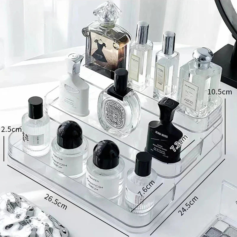 3 Tier Perfume & Cosmetic Organizer Stand - Transparent