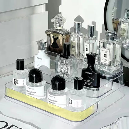 3 Tier Perfume & Cosmetic Organizer Stand - Transparent