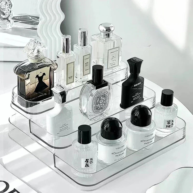 3 Tier Perfume & Cosmetic Organizer Stand - Transparent