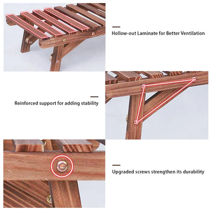 3 Tier Wooden Plant Stand Shelf