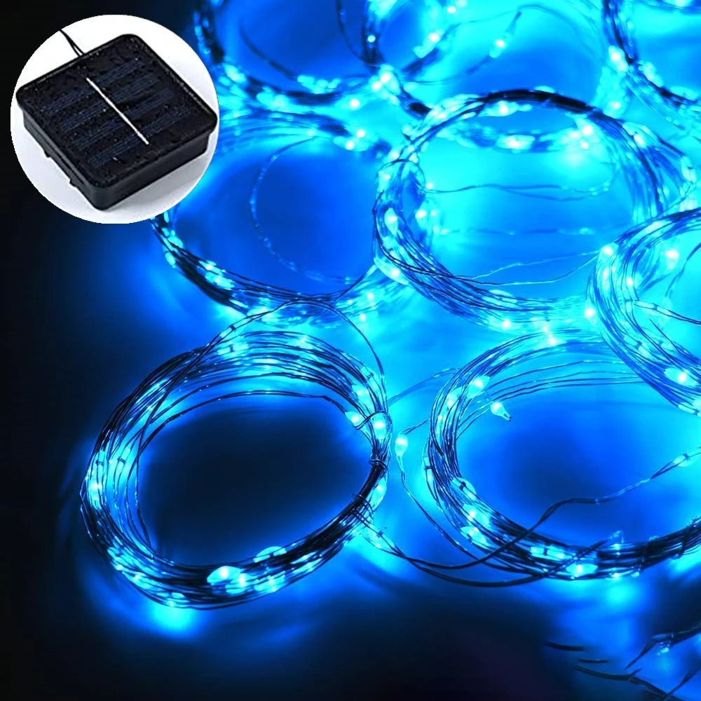 300 LED Solar Fairy Curtain Lights