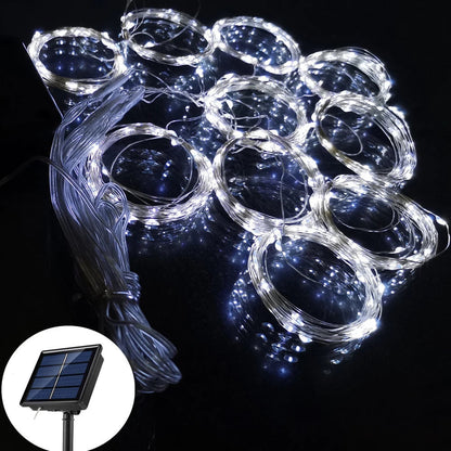 300 LED Solar Fairy Curtain Lights