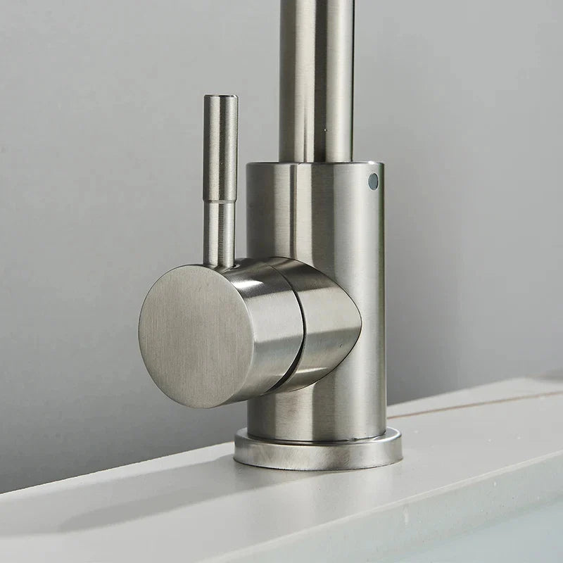 304 Stainless Steel Rotating Bathroom Sink Faucet