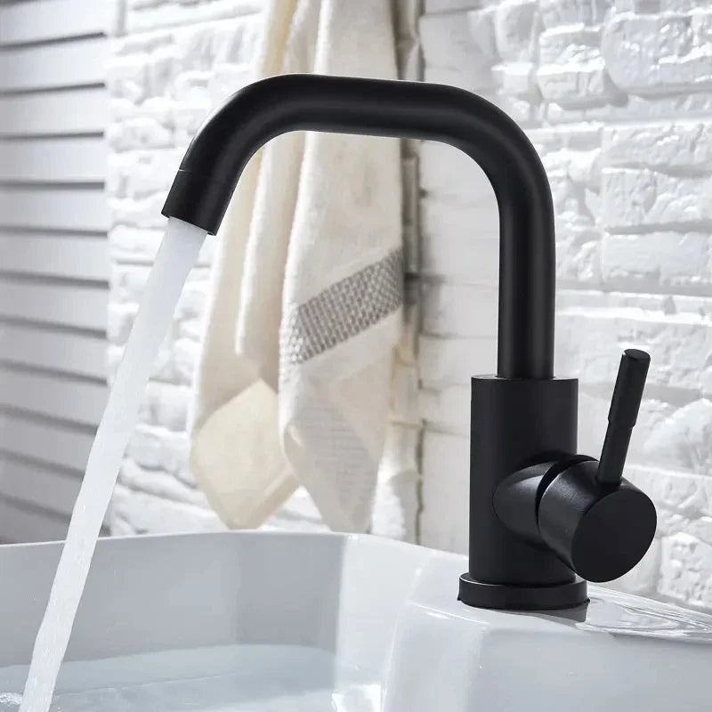 304 Stainless Steel Rotating Bathroom Sink Faucet