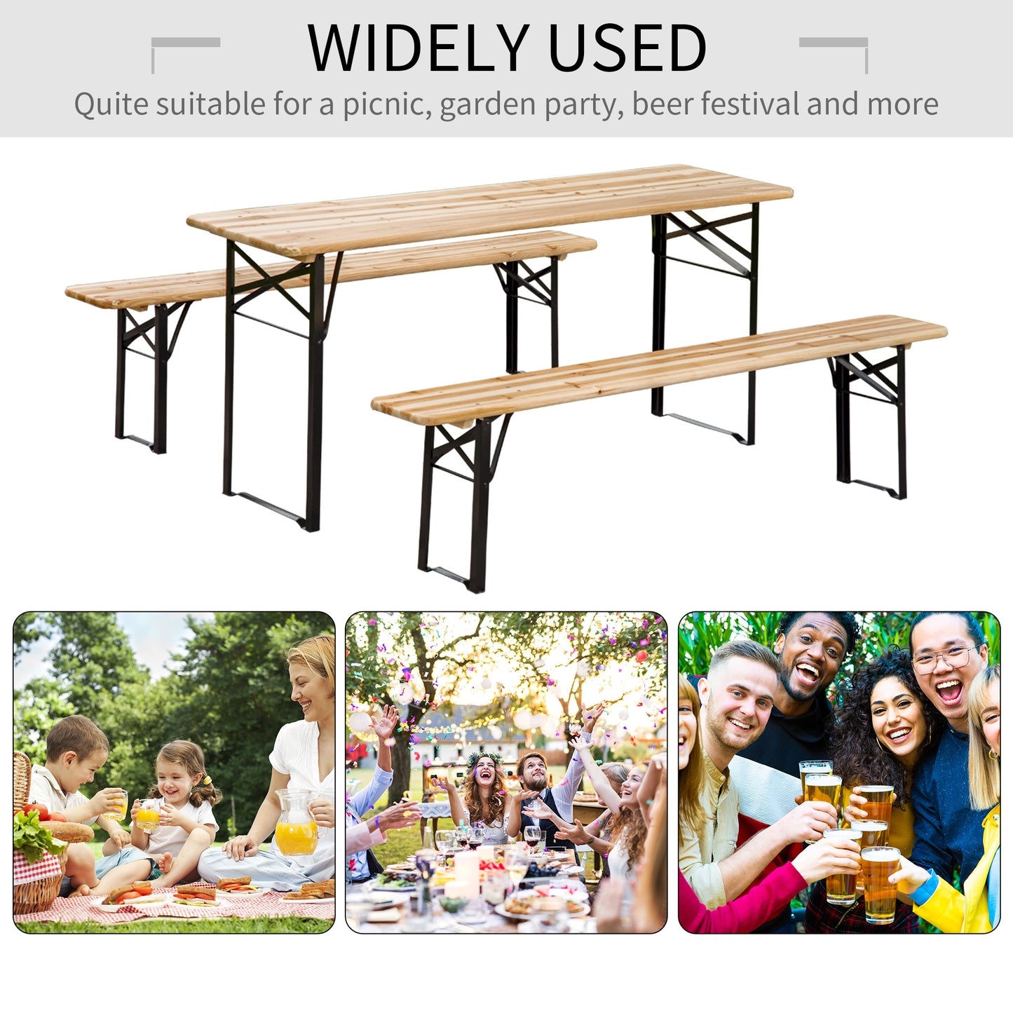 6' Portable Picnic Table and Bench Set