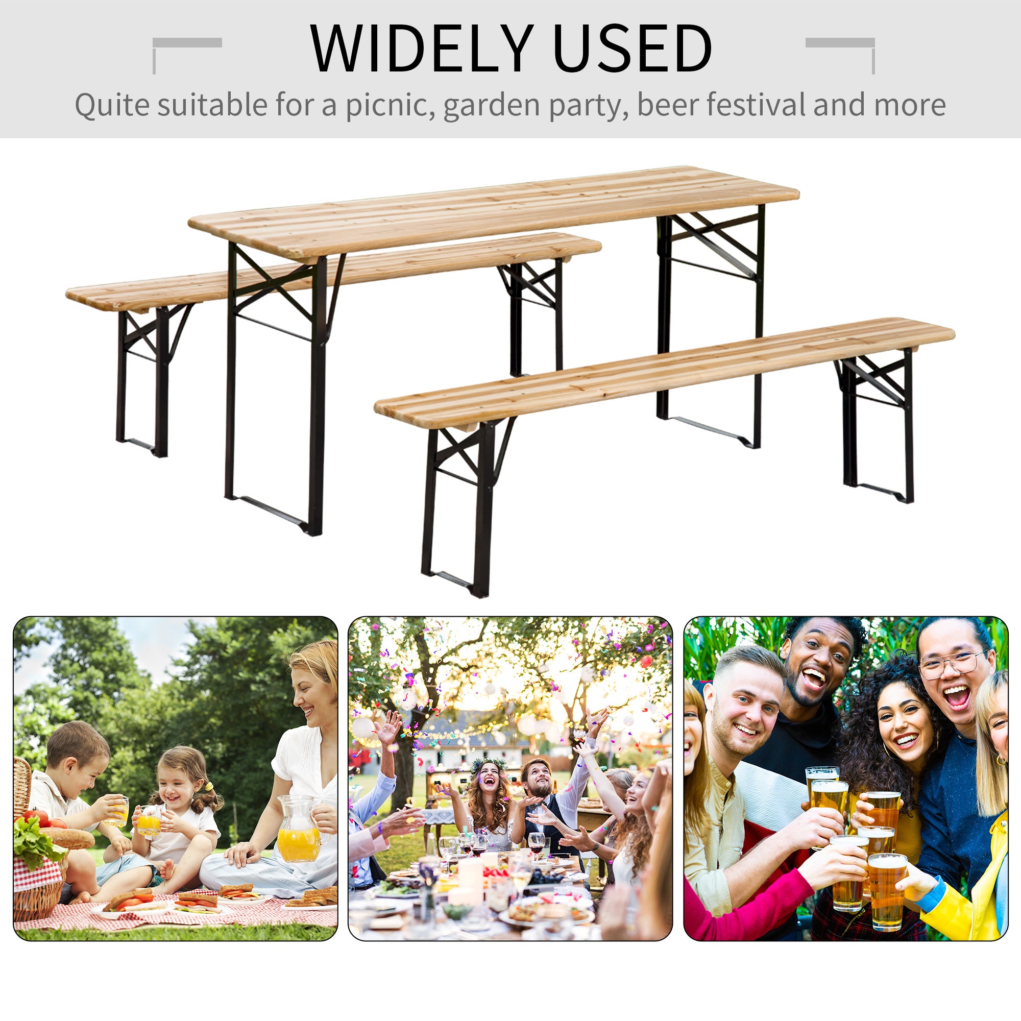Wooden Outdoor Picnic Table