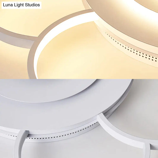 DecorBites™ 31.5"/39" Flower Flushmount Acrylic LED White Ceiling Light in Warm/White/Natural Light - Simple & Wide