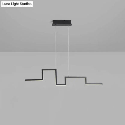 ديكوربايتس™ مصباح معلق LED خطي لجزيرة المطبخ مقاس 31.5 بوصة/39 بوصة - تصميم معدني بسيط باللون الأسود/الرمادي، الدافئ/الأبيض