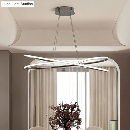 Lámpara colgante LED de araña de acrílico trenzado de 31,5" / 39" de ancho en cromo/oro - Iluminación cálida