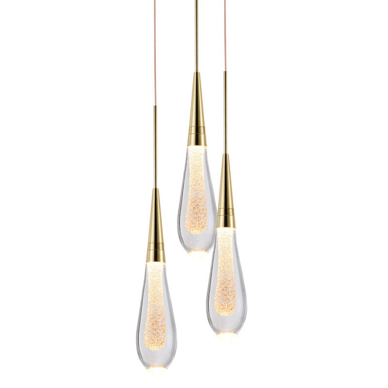 Crystal Pendant Chandelier Three-Head Postmodern