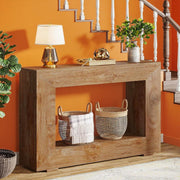 Vintage Wood Console Table Farmhouse Style