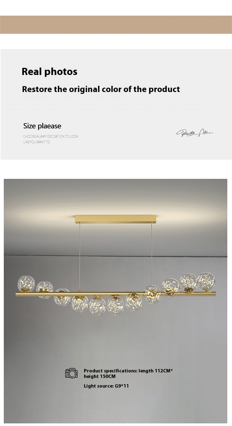 Dining Room Chandelier Creative 3D Long Chandelier