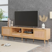 Rattan Farmhouse TV Stand
