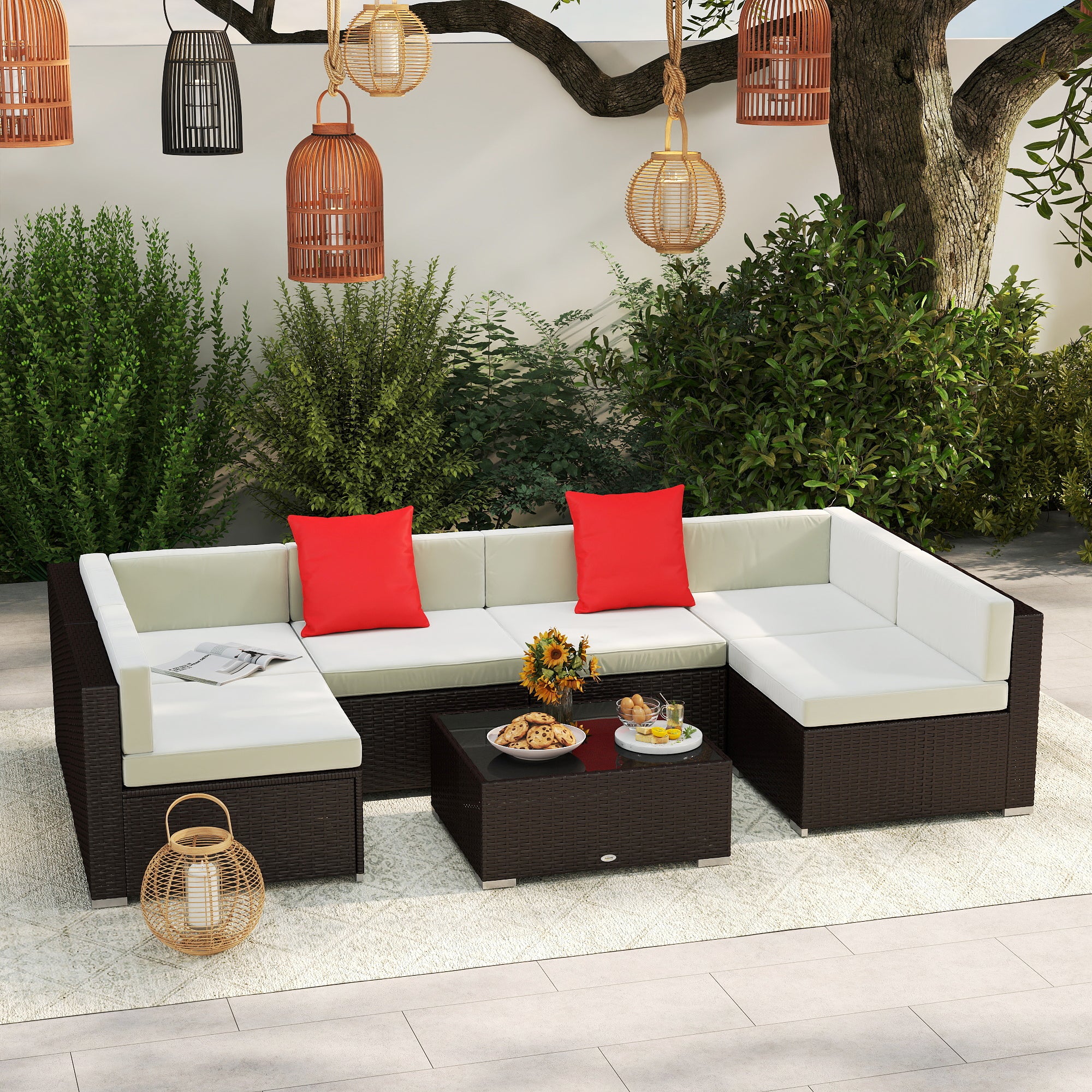 Gray Woven Patio Set