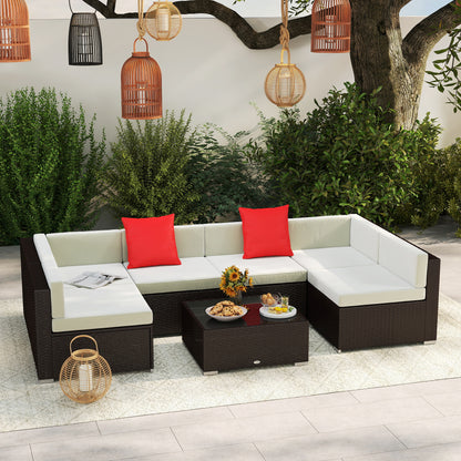 5-Piece Patio Furniture Set with Cushions
