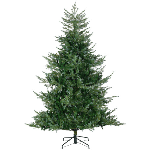 HOMCOM 7.5ft Artificial Christmas Tree Holiday Dcor With 1288 Branches, Auto Open, Steel Base, Wide Shape, Easy To Shape Branches